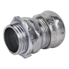 Compression Connector, Concrete Tight,Concrete Tight, Conduit Size 1/2 Inch, Material Steel, For use with EMT Conduit