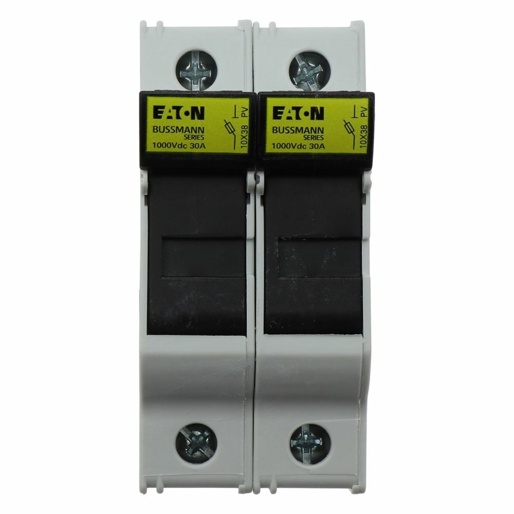 Eaton Bussmann series CHPV photovoltaic fuse block, 1000 Vdc, 30A, Modular, Two-pole - CHPV2U