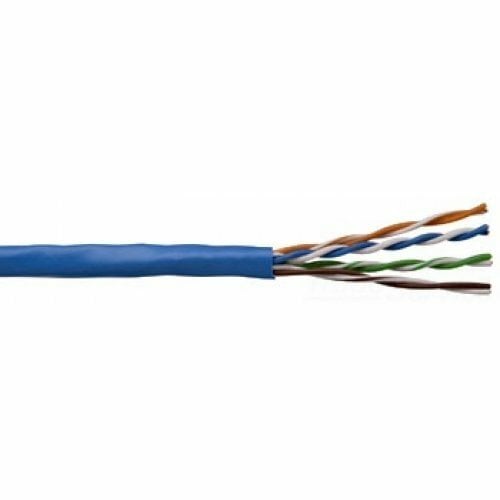 Cat5e Cable, 24 AWG, 4 Pair, Non-Plenum, Blue, 1000 Foot Reel in Box
