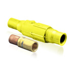 Ball Nose In-Line Latching Female Connector, 22 Series Single Pole Cam-Type Contact & Insulator, Crimped, 350-500MCM, 690 Amp Max - YELLOW