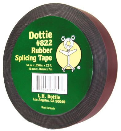 Rubber Tape, 22 ft. length, 3/4 in. width, 30 mil. thickness, 600 V maximum voltage