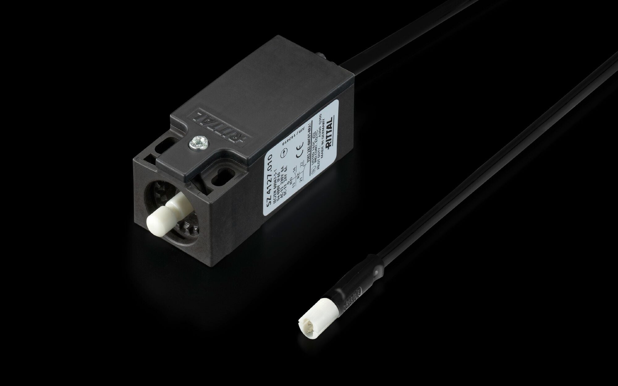 SZ Door-operated switch, with connection wire, L: 800 mm, black, UL