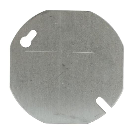Pre-galvanized steel box flat cover 3-1/2 Inch diameter for use with round and octagon boxes