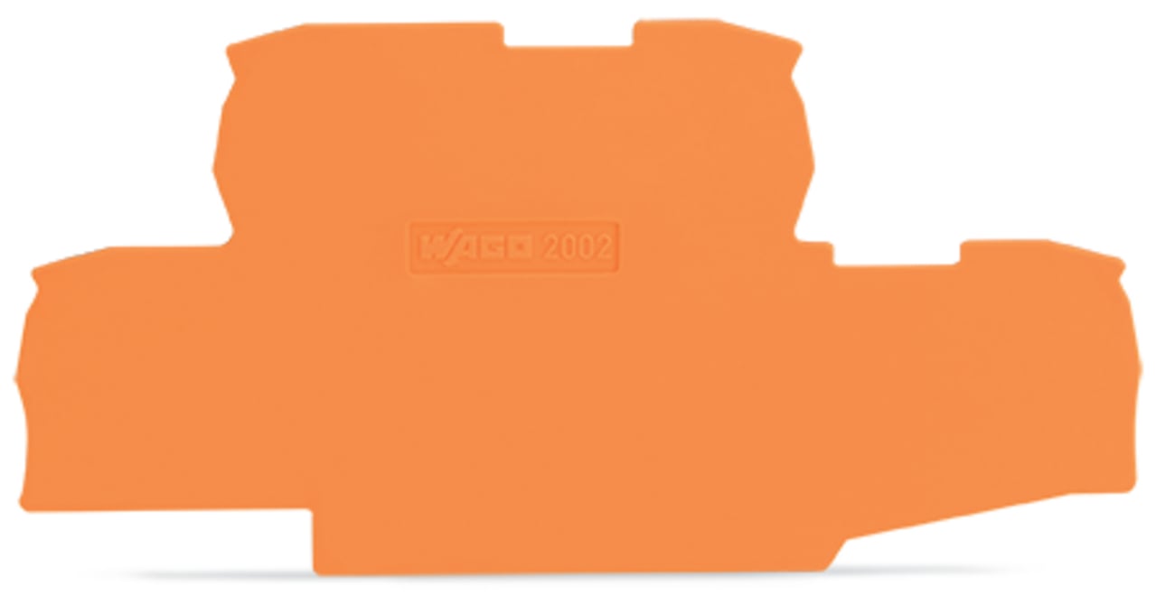 End plate; 0.8 mm thick; orange