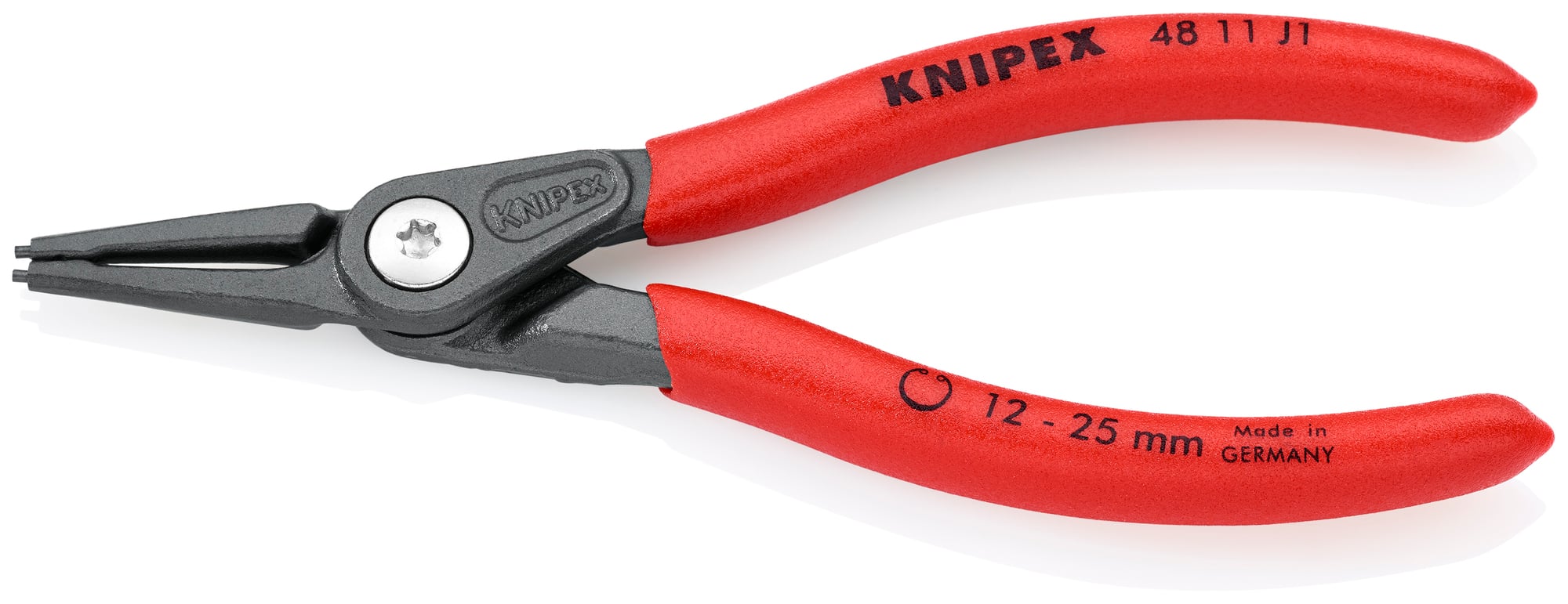 Internal Precision Snap Ring Pliers, 5 1/2 in., Non-slip plastic, 3/64 in. Tips, Bulk