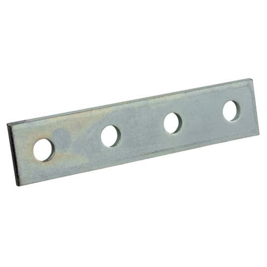 Plate, Five Hole Splice, Length 9-1/8 Inch, Width 1-5/8 Inch, Hole Diameter 9/16 Inch, Electro-Galvanized Steel