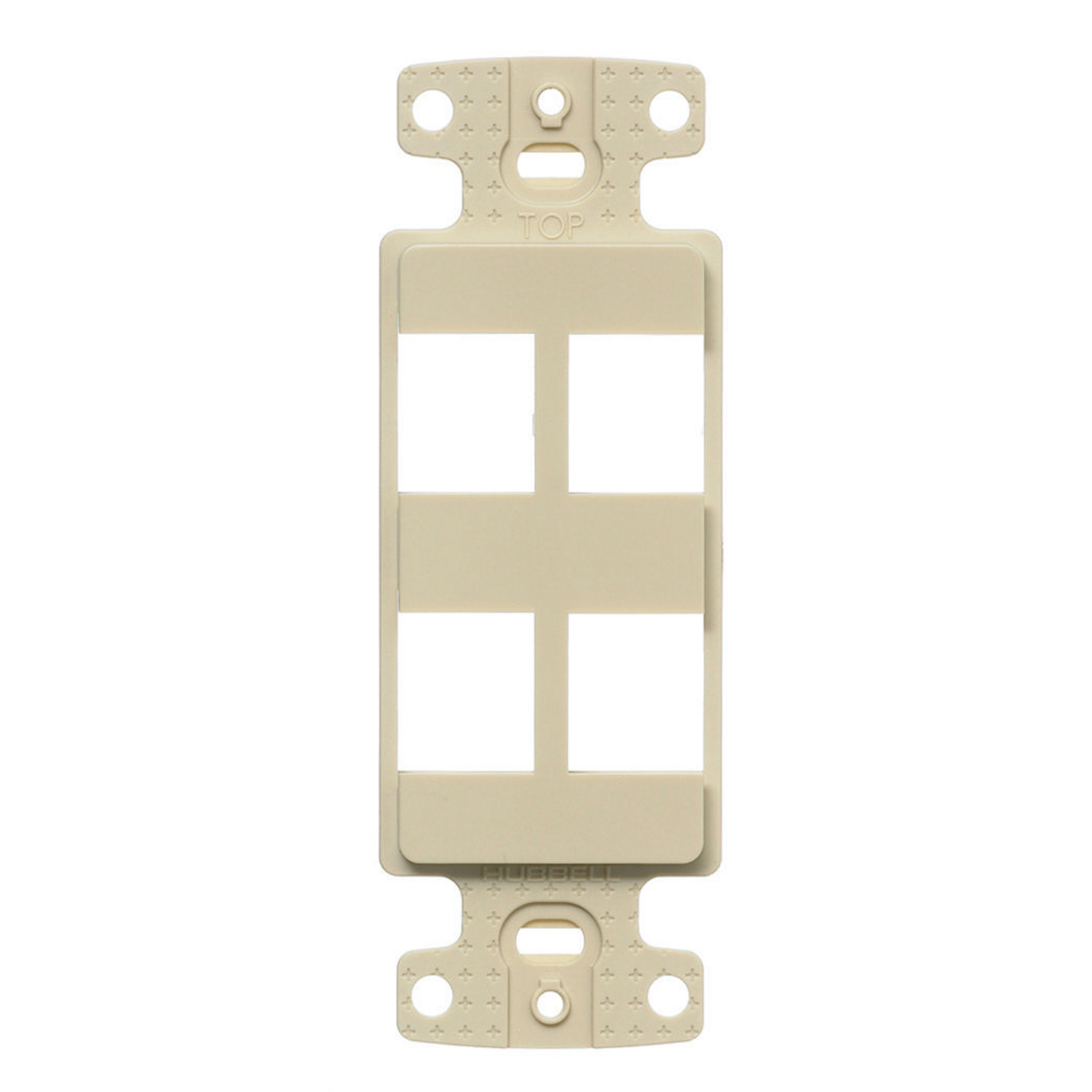 NetSelect Products, Plate Decorator Frame, Keystone, 4-Port, Electric Ivory