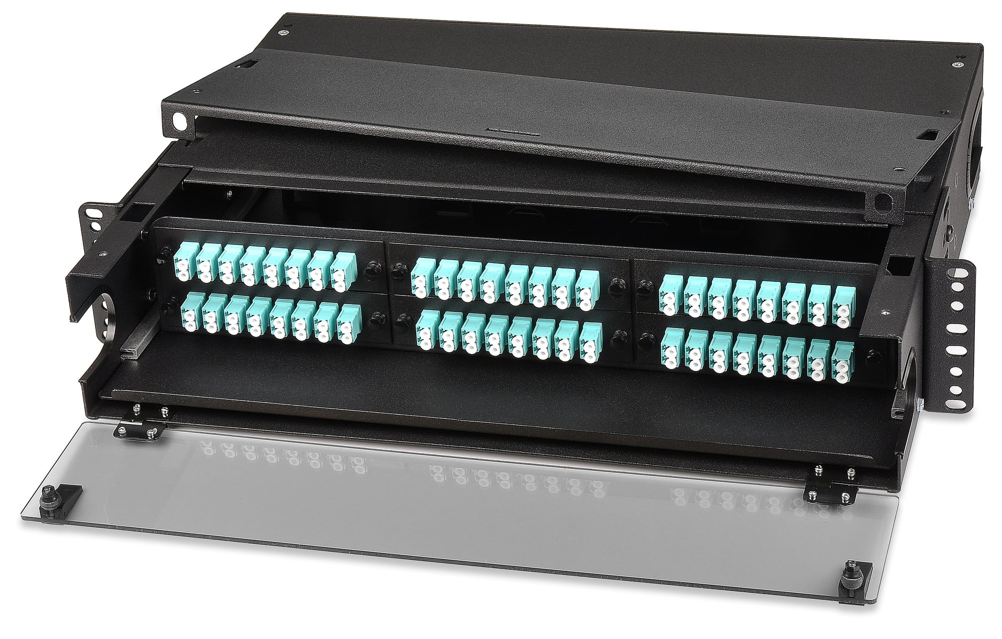 6-Adapter Plate Rack Mount Enclosure, Black