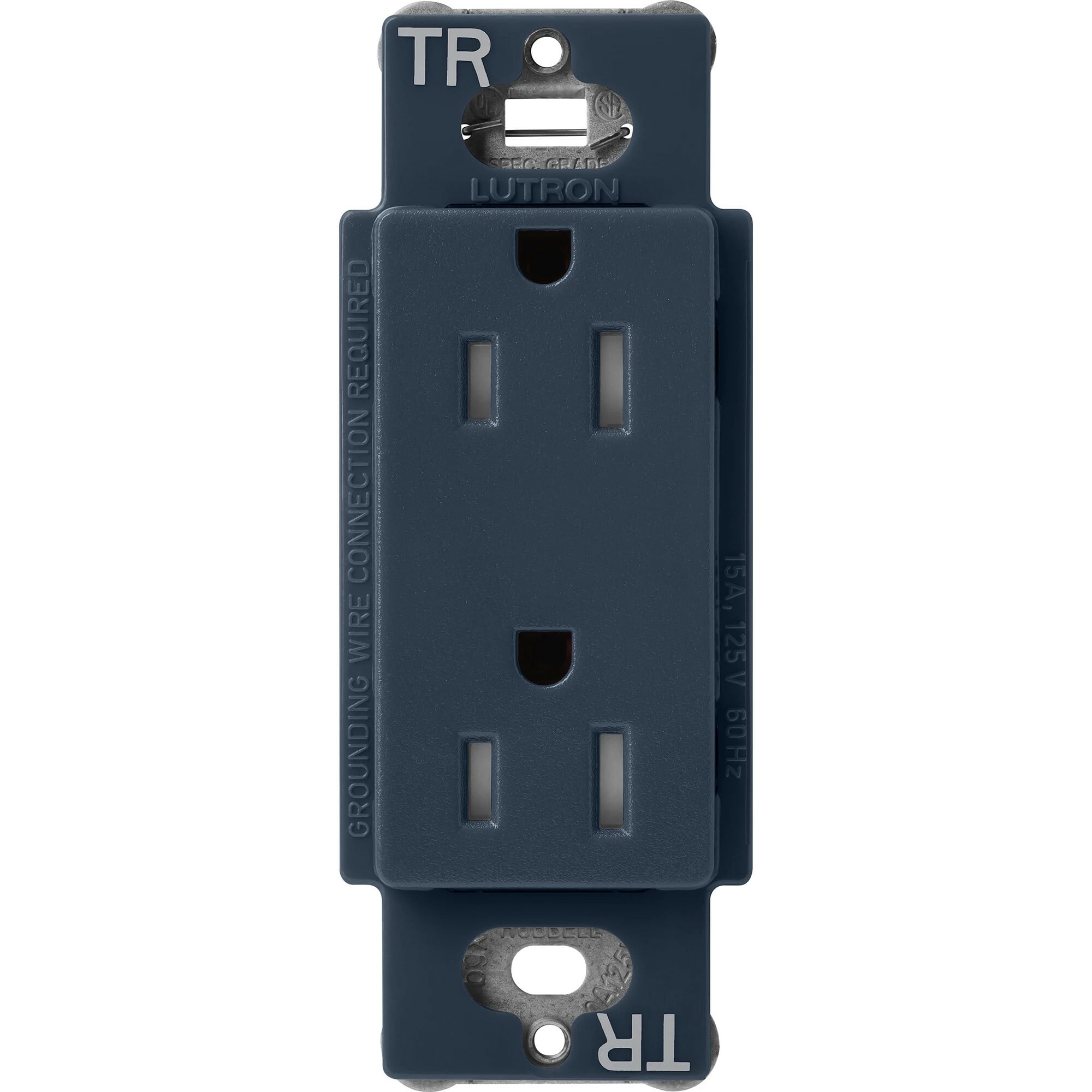 Lutron Claro Tamper-Resistant Duplex Receptacle, 15 Amp, Deep Sea