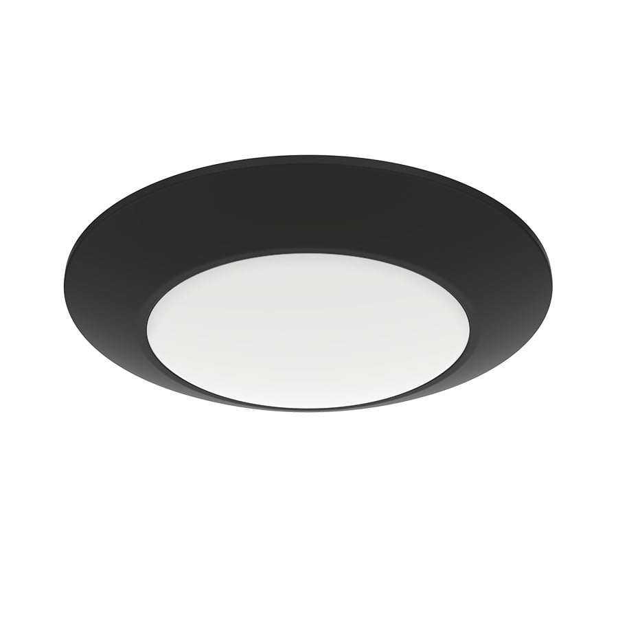 Flush Mount Downlights 1000 Lumens Dsk34 6 Inch Round 16W 90CRI 3000K 120V Black Smooth
