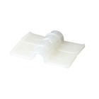 Cable Press Clip, Natural Nylon 6.6, Rubber-Based Adhesive Mount, Width of 12.7mm (0.50 Inches), Length of 35.05mm (1.38 Inches), Height of 8.23mm (0.324 Inches), Closed Hole Diameter of 6.35mm (0.25 Inches), Bulk Pack