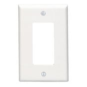 1-Gang Decora/GFCI Device Decora Wallplate, Midway Size, Thermoset, Device Mount, Light Almond
