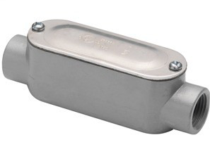 Rigid and IMC Conduit Body, Type C, Aluminum, Cover and Gasket, Size 4 Inch