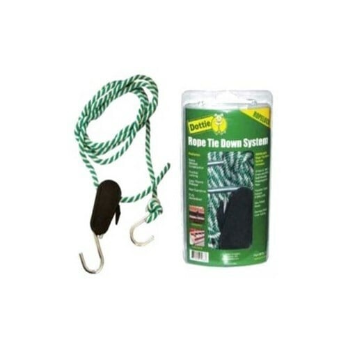 RTL10 PC 6776 Tie Down System, Rope Lock, 10 FT Length, Polypropylene Rope, Stainless Steel Lever Spring And Zinc Plated Hooks