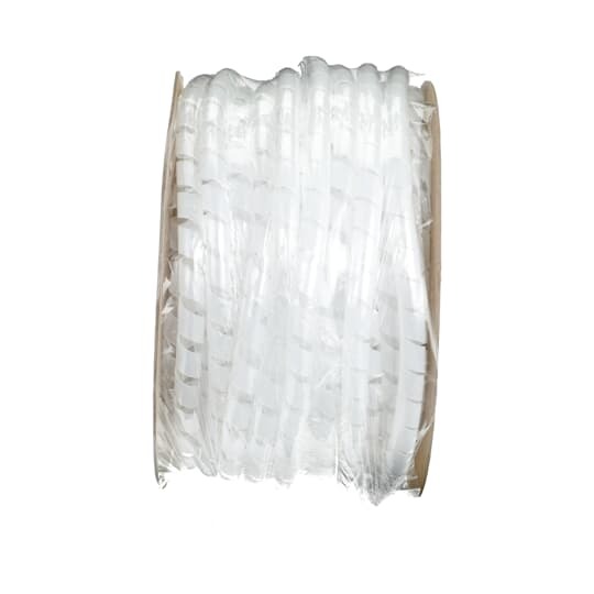 Spiral Wrap, Natural Polyethylene for Temperatures up to 50 Degrees Celsius (122 F), Outside Diameter of 15.88mm (0.625 Inches), Pitch of 15.88mm (0.625 Inches), Nominal Wall Thickness of 1.57mm (0.062 Inches), 30.48m Reel (100 Feet)