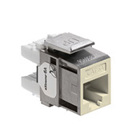 Cat 6A Snap-In Jack, T568 A&B 110 Termination, 8P8C, Quickport, Light Almond