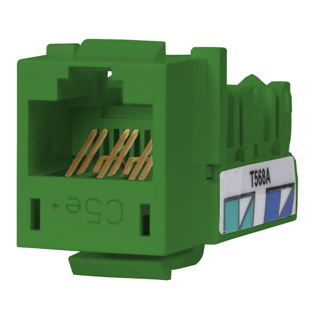Telephone/Data, Jack, XCELERATOR, Cat 5e, Green
