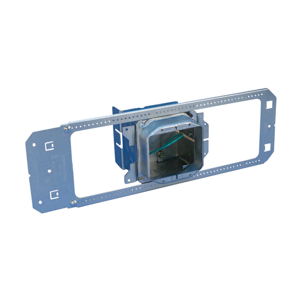 nVent CADDY All-in-One Between-Stud With Removable Mud Ring, Single Box, 2 Gang, w/Ground, 1 1/4" Drywall, 3 5/8"
