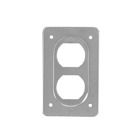 Single Gang FS Cover, 4-9/16 Inches, Width 2-3/4 Inches, Aluminum, 1 Duplex Receptacle, Box Mount
