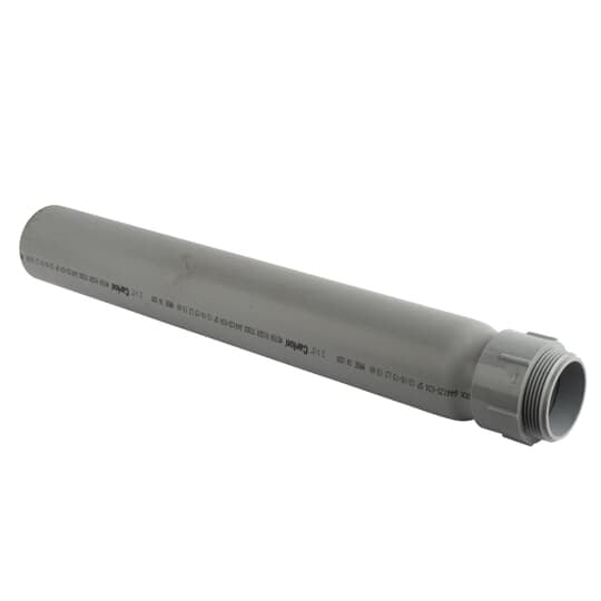Meter Riser, Size 2-1/2 Inches, Length 24 Inches, Material PVC, Color Gray, For use with Schedule 40 and 80 Conduit