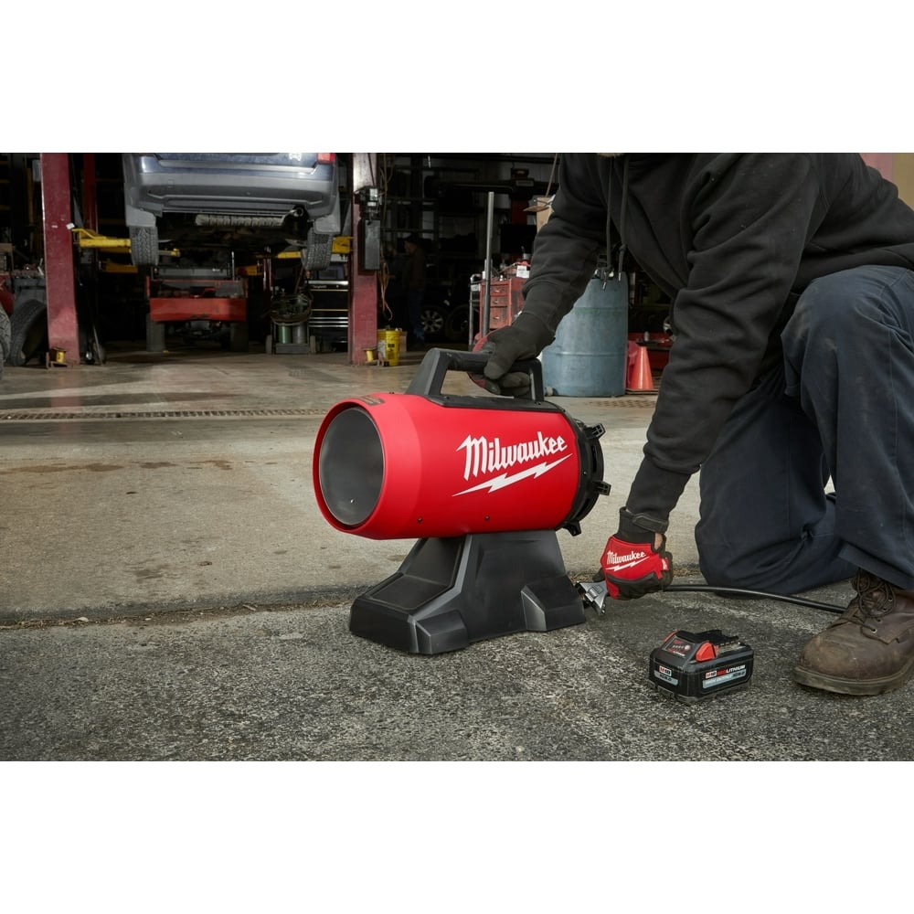 Btu Milwaukee Battery Operated Heater Sealey LP69C Cordless Space