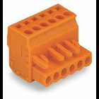 1-conductor female connector, angled; CAGE CLAMP; 2.5 mm; Pin spacing 5.08 mm; 21-pole; 2,50 mm; orange