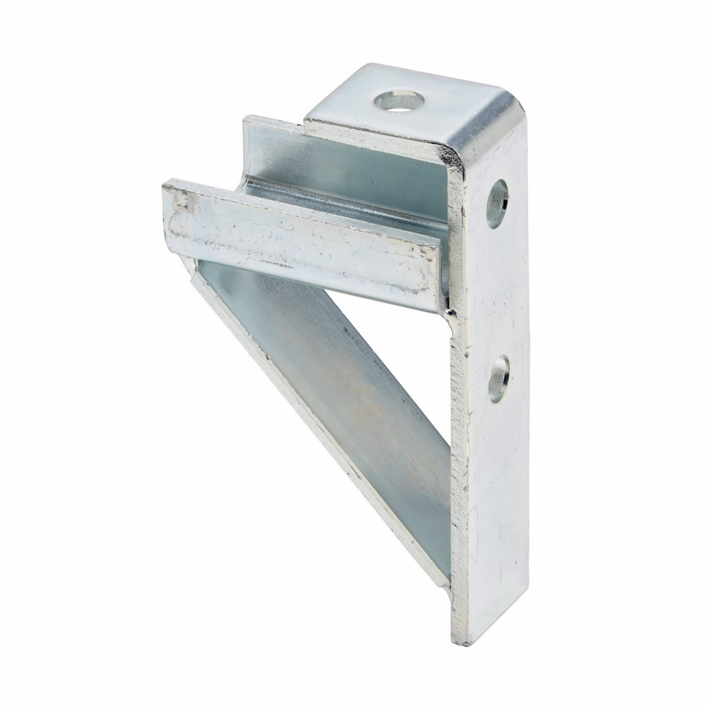 Eaton B-Line series bracket, 6.37" H x 3.75" L x 1.62" W, Steel, Electro-plated, Fits channel type B22&B24