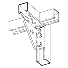 Eaton B-Line series shelf angle and brackets, 4" H x 4" L x 1.78" W, Steel, DURA GREEN, Universal shelf bracket - welded