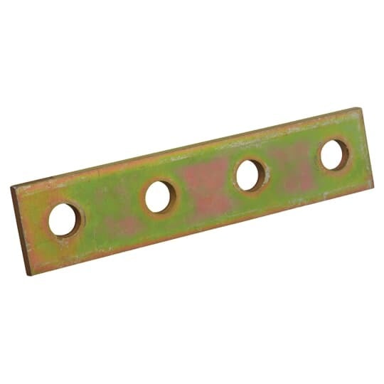 Plate, Four Hole Splice, Length 7-1/4 Inch, Width 1-5/8 Inch, Hole Diameter 9/16 Inch, Steel