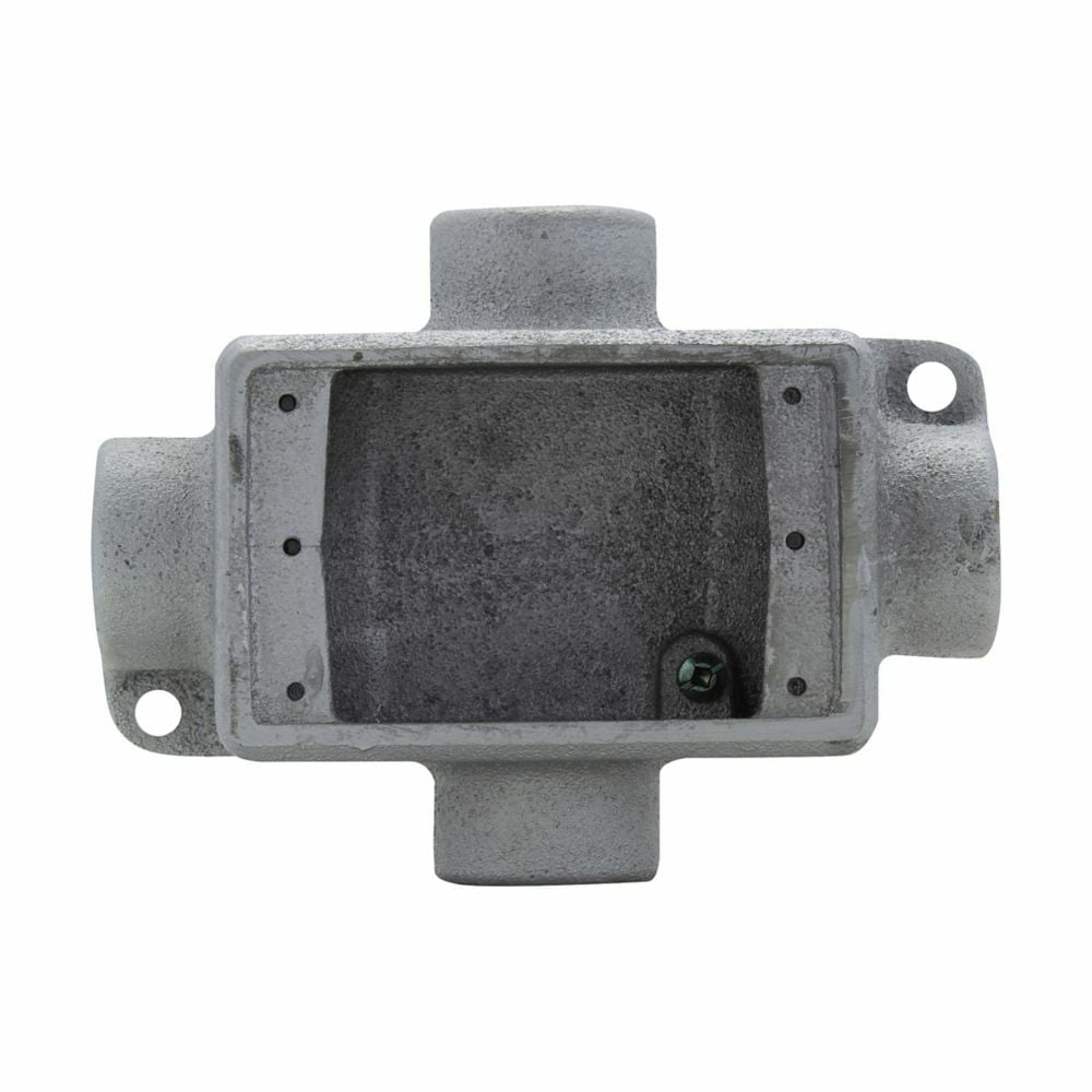 Eaton Crouse-Hinds series Condulet FD device box, Deep, Feraloy iron alloy, Single-gang, X shape, 3/4"