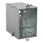 Gangable Switch Box, 18 Cubic Inches, 3 Inches Long x 2 Inches Wide x 3-1/2 Inches Deep, 1/2 Inch Knockouts, Pre-Galvanized Steel, For use with Conduit