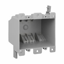 Eaton Crouse-Hinds series Switch Box, Swing clips, NM clamps, 3"; PVC, Angle, Two-gang, 25.0 cubic inch capacity