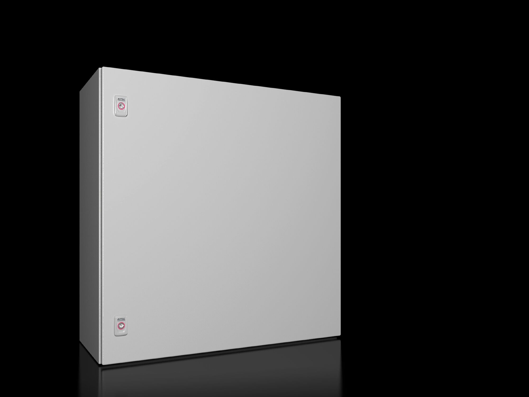 AX Compact enclosure, WHD: 760x760x300 mm, carbon steel, with mounting plate, single-door, with two cam locks