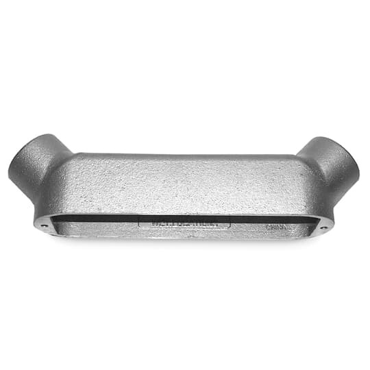 1 Inch Mogul Conduit Outlet Body, Cover and Gasket, Body Material Gray Iron, Finish Electro Galvanized, Cover Material Gray Iron with Stainless Steel Cover Screws, Gasket Material Neoprene