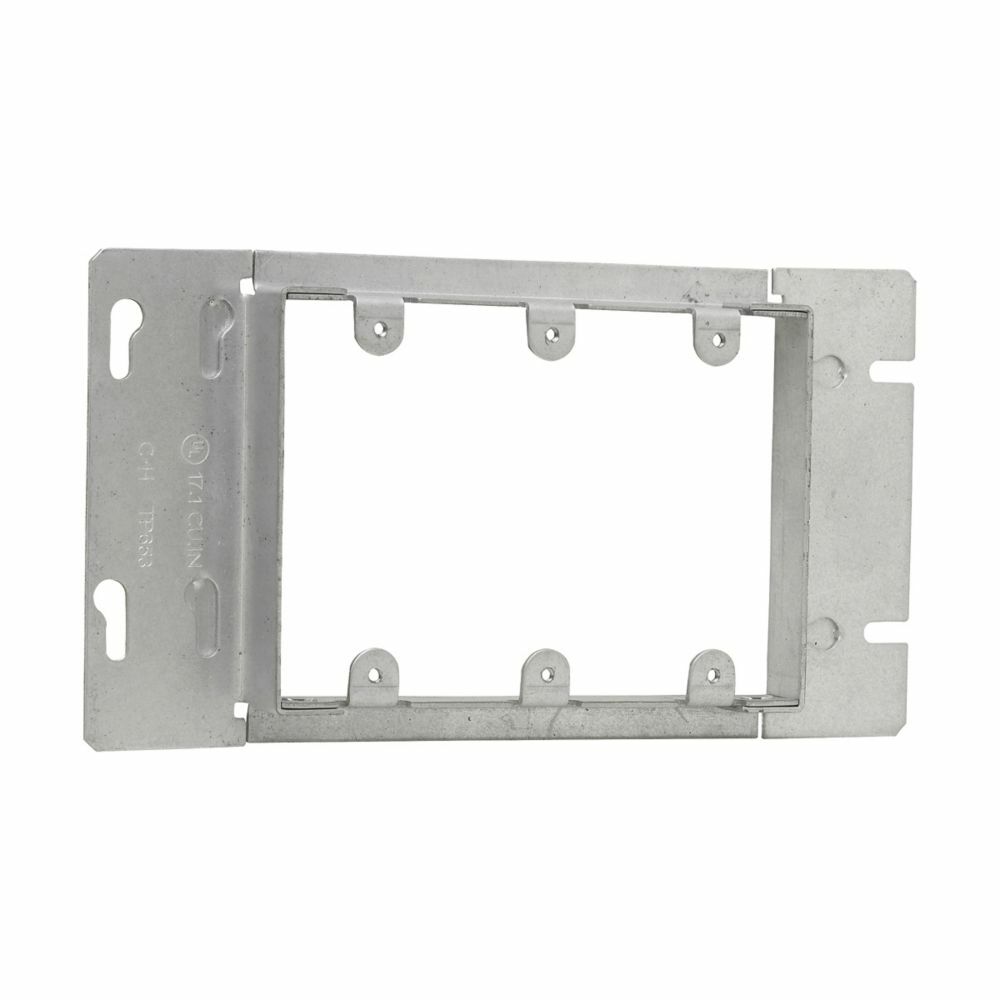 Eaton Crouse-Hinds series Gang Box Cover, Raised surface, Steel, Two-gang, 8.5 cubic inch capacity