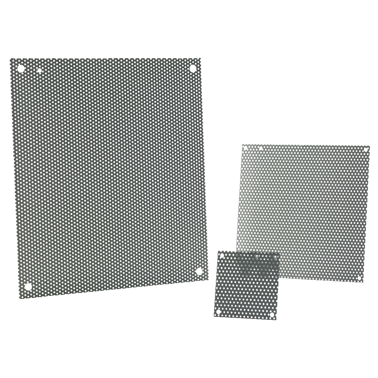 Perforated Panel for Medium Enclosure, Type 3R, fits 36x30, Gray, Steel