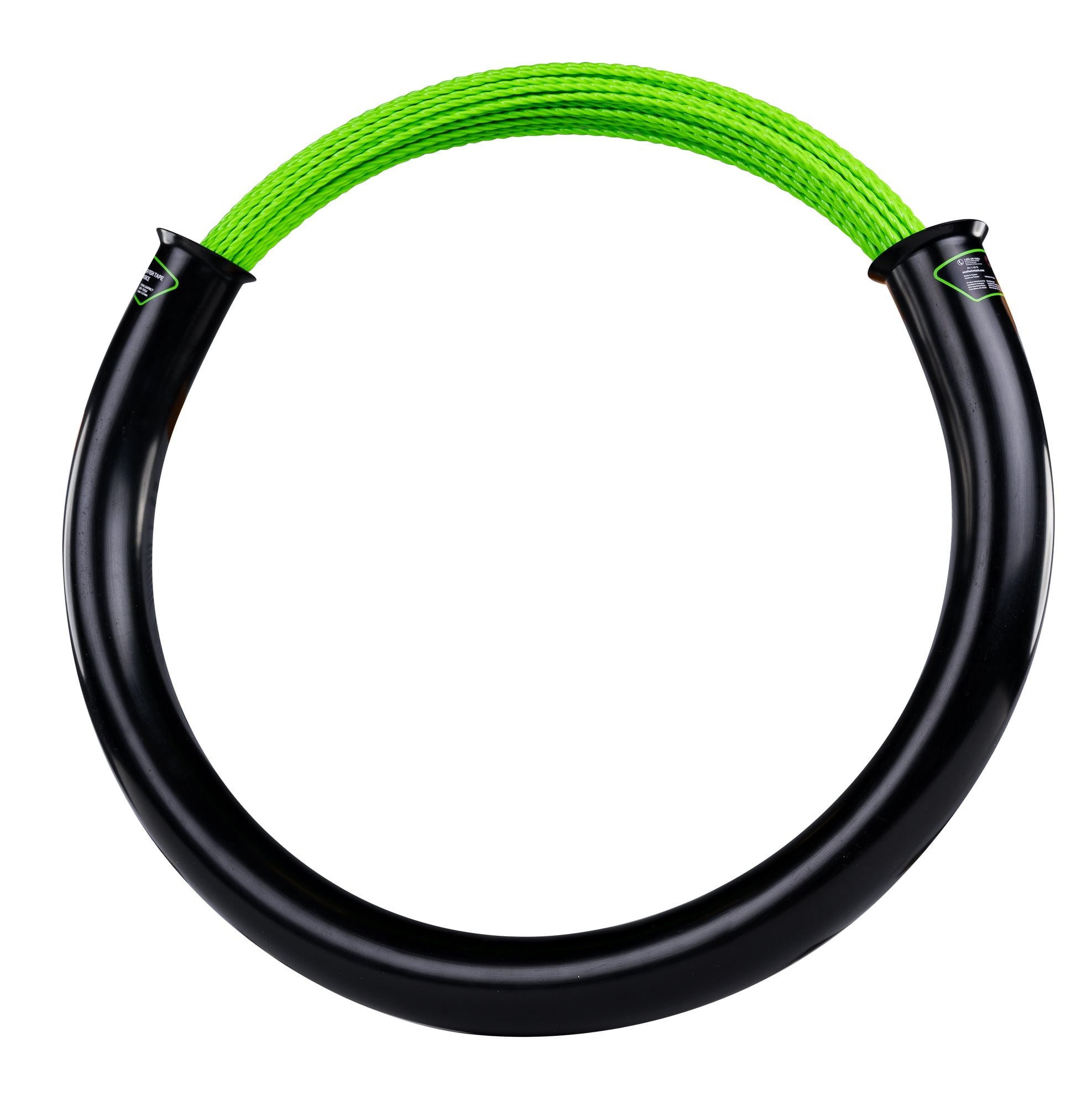 The SIMPULL Fish Tape  4.5mm 240 ft. Flexible Metal Leader, Flexible Metal Leader/Non-Conductive Leader Tube features a spiral extruded polymer design reduces the amount of effort required to push or pull the fish tape through EMT or PVC conduit