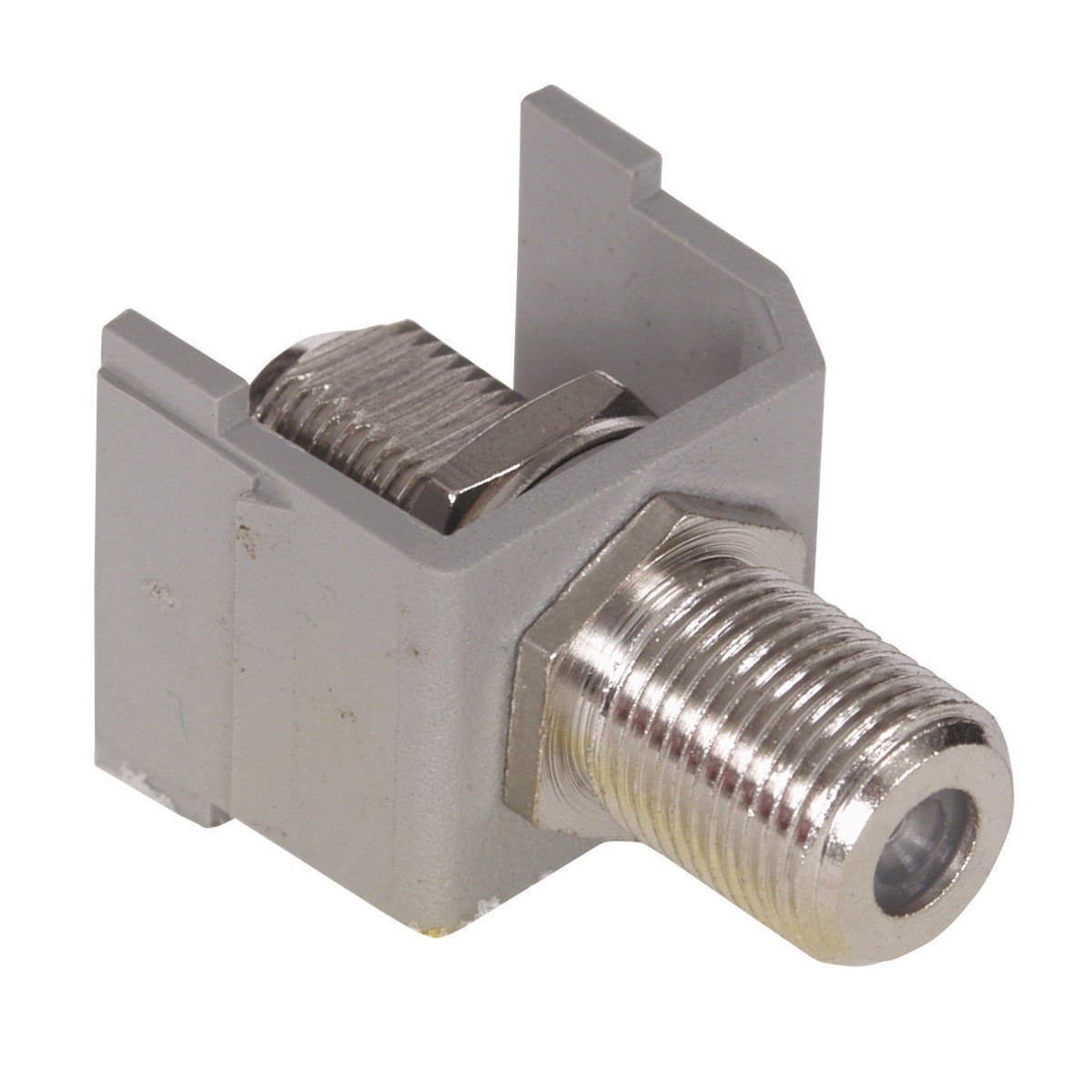 Snap-Fit, F-Coax Connector, Gray
