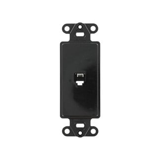 Decora Insert, 6P4C, Screw Terminals, Black