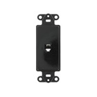 Decora Insert, 6P4C, Screw Terminals, Black