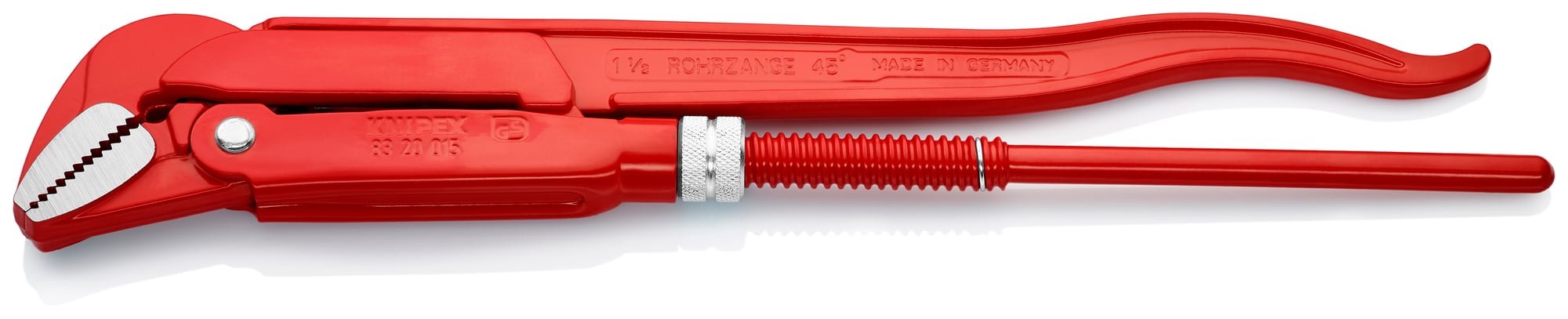 Swedish Pipe Wrench-45°, 17 in., Bare Handles