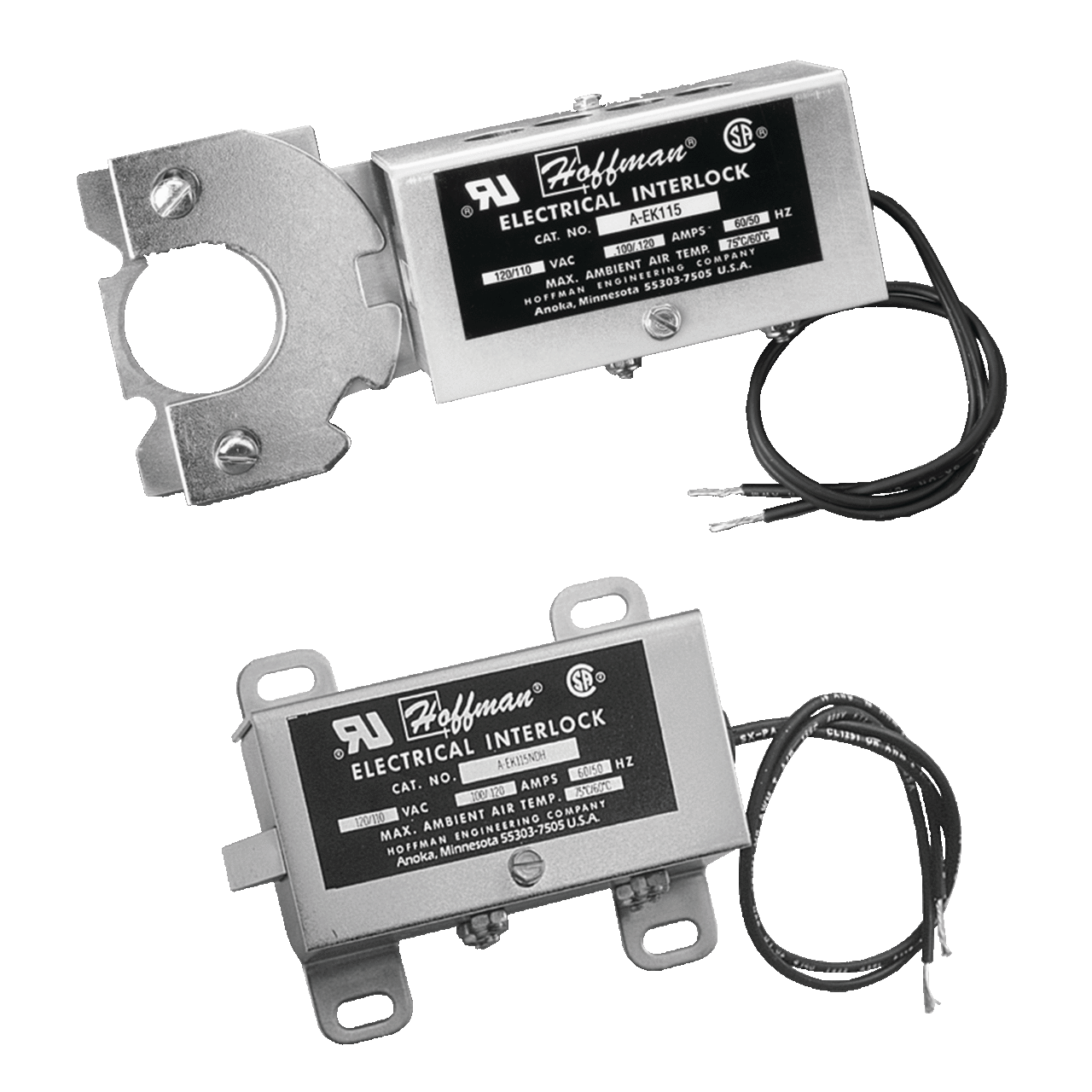 Electrical Interlocks, 460VAC, Plated, Steel