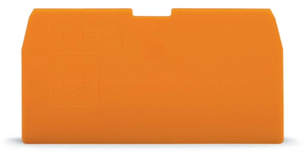 End and intermediate plate; 1 mm thick; orange