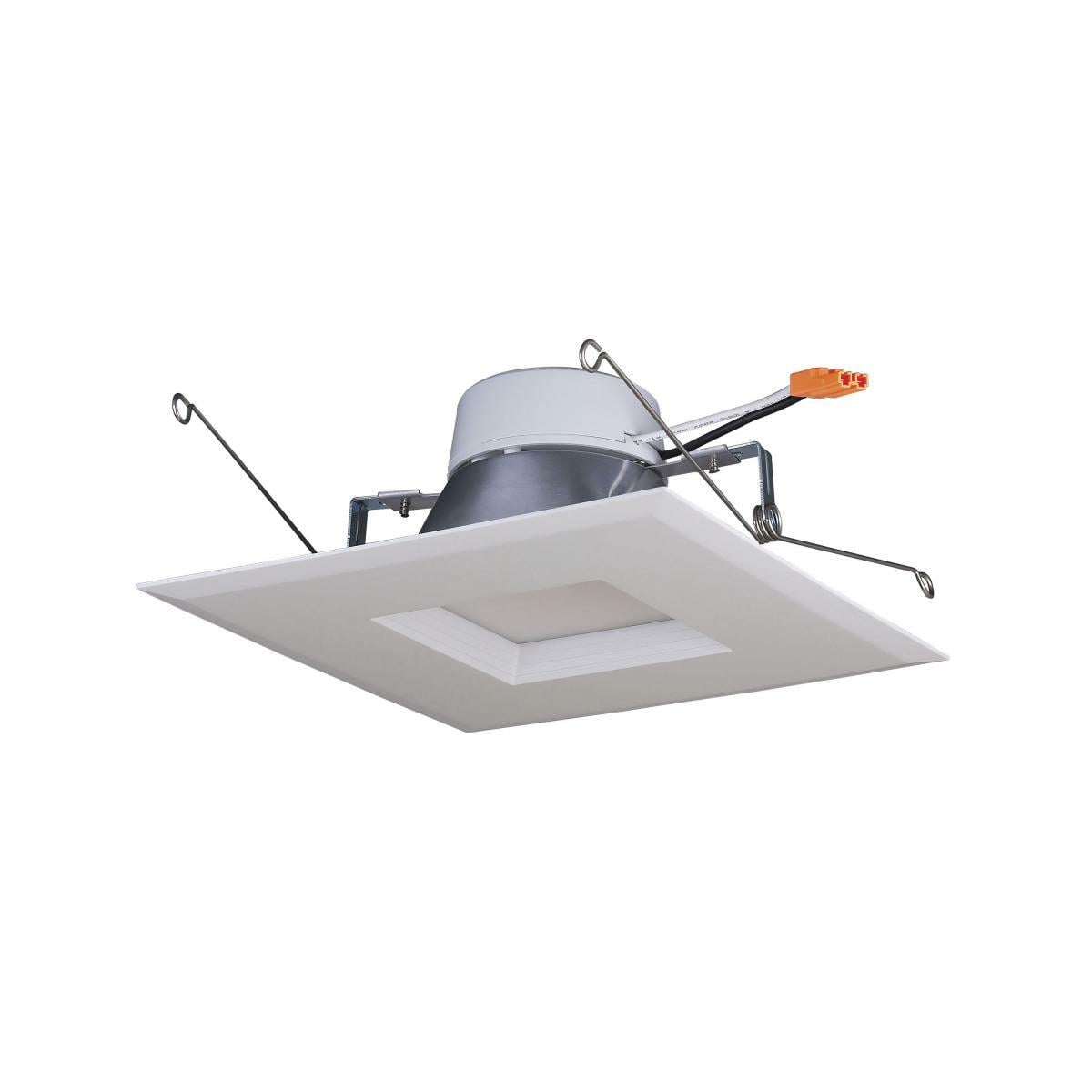 11.5 Watt LED Downlight Retrofit - 5-6 Inch Square Shape - 3000K - 120 Volts - White Finish