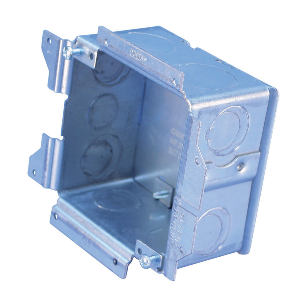 nVent CADDY All-in-One Stud-Mounted Without Mud Ring, (8) 1/2", 3/4", (3) 1/2" Knockout Sizes, w/Ground, 2 1/2"