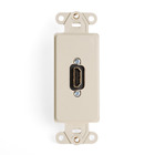 Decora Insert with HDMI Feedthrough Connector, Single Gang Color: Ivory