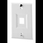 1-Port Plastic Keystone Wall- mount Phone Plate, White
