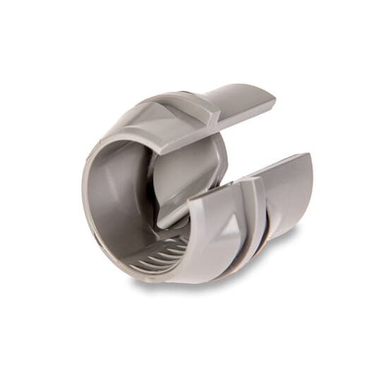 1/2 Inch plastic connector. For Nonmetallic Sheathed cable.  RoHS Compliant. Gray.  500.
