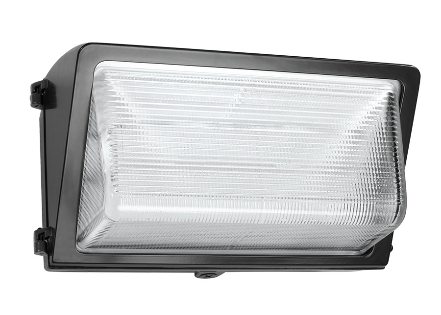 WALLPACK 82W 5000K LED  with GLASS LENS BRONZE
