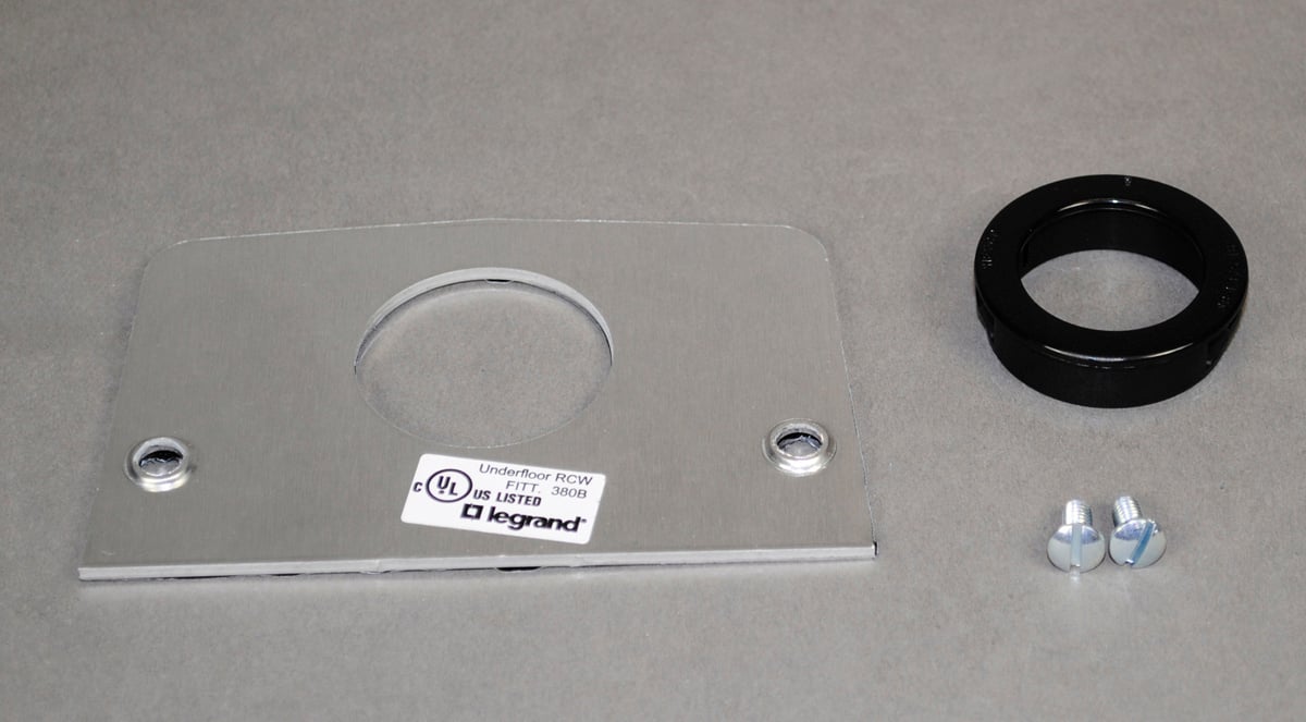 500T Grommeted Opening Faceplate, 4-1/2 in L x 2-5/8 in W, Die Cast Aluminum